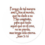 John 3:16 Spanish Stickers