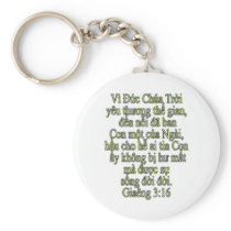 John 3:16 Vietnamese Keychains