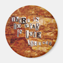 John 4:18 Textured Ransom Note Magnets