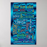 John 7:37-41 Blue Water Poster