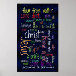 John 7:37-41 Dark Water Poster