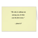 JOHN 8:7 GREETING CARDS