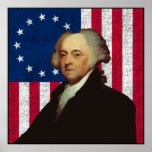 John Adams and The American Flag -- Border posters