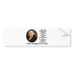 John Adams Let The Human Mind Loose Quote bumper stickers