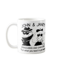 John and Janes Disguises and Gasoline Mugs
