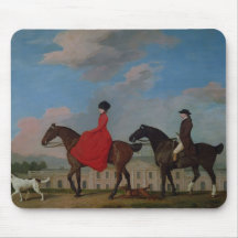 John and Sophia Musters riding at Colwick Hall Mousepad