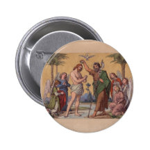 JOHN BAPTIZING JESUS PINBACK BUTTON