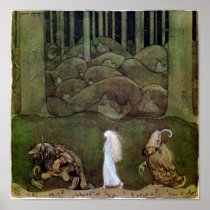 John Bauer One summer's evening  Poster