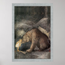 John Bauer Princess Bellas Golden Adventure Print