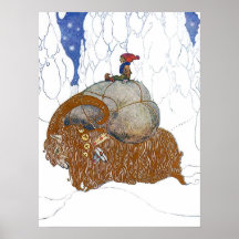 John Bauer The Christmas Goat Print