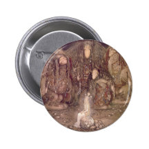 John Bauer - Trolls with an abducted princess Pinback Buttons