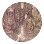 John Bauer - Trolls with an abducted princess stickers