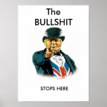john bull, The BULLSHIT, STOPS HERE posters