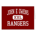 John E Owens - Rangers - High - Reading Michigan cards