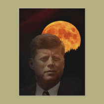 John F. Kennedy and the red Moon postcards
