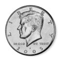 John F Kennedy Half Dollar Coin magnet.