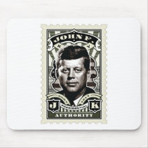 John F. Kennedy Vintage Stamp Art Mousepads