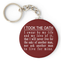 John Galt Oath keychain