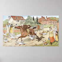John Gilpin ridings though the village Poster