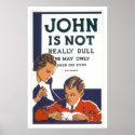 John Is Not Dull 1937 WPA posters