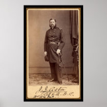 John Jacob Astor Signed Card 1859 Poster