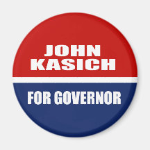 JOHN KASICH FOR GOVERNOR REFRIGERATOR MAGNET