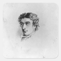 John Keats Square Stickers