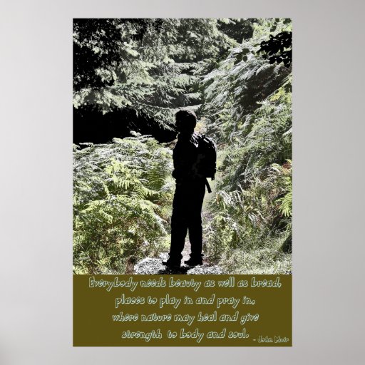 John Muir Nature Quote Poster Print | Zazzle