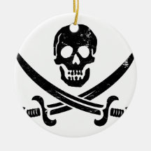 John Rackham (Calico Jack) Pirate Flag Jolly Roger Ornament