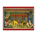 John Robinson's $25,000 Challenge Circus Poster postcards