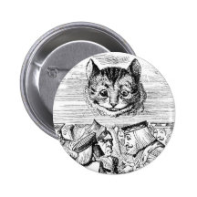 John Tenniel Cheshire Cat from Alice in Wonderland Button