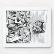 John Tenniel Cheshire Cat from Alice in Wonderland Mousepads