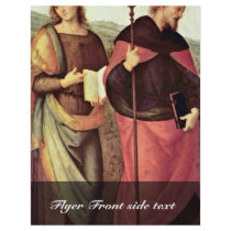 John The Baptist And St. Augustine By Perugino Full Colour Flyer
