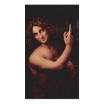 John the Baptist by Leonardo Da Vinci c. 1513-1516 Business Card Templates