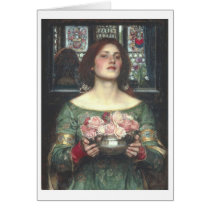 John W Waterhouse - Gather Ye Rosebuds (1908) Greeting Cards