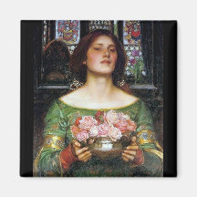John Waterhouse - Gather Ye Rosebuds Fridge Magnet