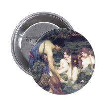 John William Waterhouse - Hylas and the Nymphs Buttons
