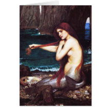 John William Waterhouse Mermaid Note Card