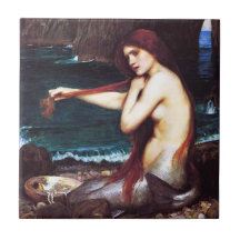 John William Waterhouse Mermaid Tile