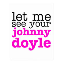 Johnny Doyle Pink Post Card