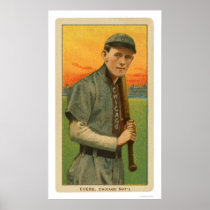 Johnny Evers Baseball Card 1911 Poster