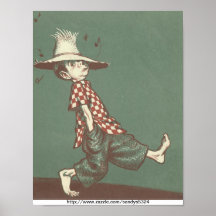 Johnny Ho! Boy In Red Check Shirt Poster