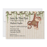 Join In The Fun Monkey Baby Shower Invites