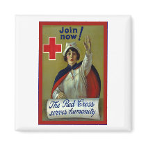 Join Now! ~ Vintage Nurse Refrigerator Magnet