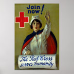 Join Now! ~ Vintage WW1 Nurse Poster posters