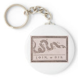Join or Die Benjamin Franklin Political Cartoon Key Chains
