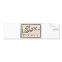Join, or Die Flag Bumper Stickers