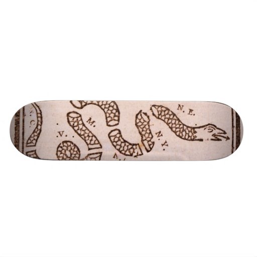 Join or Die ORIGINAL Benjamin Franklin Cartoon Skate Board Decks