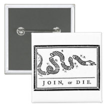 Join or Die Pinback Button