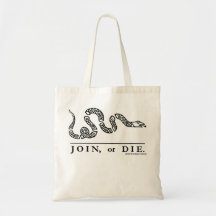 Join or Die Tote Bag